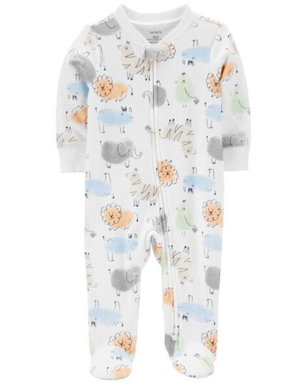 Carter's Pijama con Piecito, estampado de Animalitos