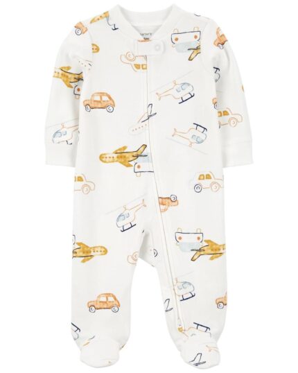 Carter's Pijama con piecito, Estampado Aviones Carros