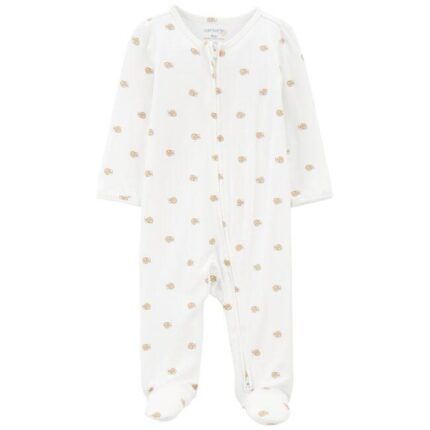 Carter's pijama con piecito, estampado caracoles