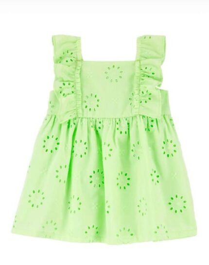Vestido Bordado color verde claro Carter's
