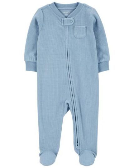 Carter's pijama Celeste Lisa con pies cerrados