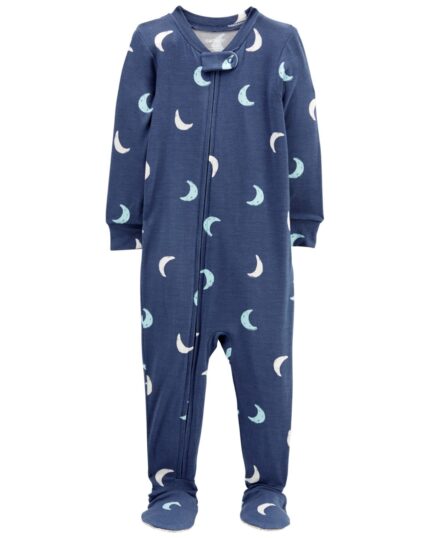 Carter's Pijama azul con estampado de lunas